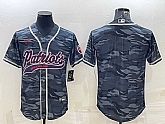 Men's New England Patriots Blank Grey Camo With Patch Cool Base Stitched Baseball Jersey,baseball caps,new era cap wholesale,wholesale hats